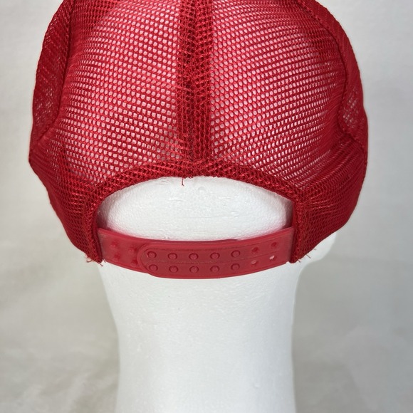 Vintage E-ONE Americas Firetruck Trucker Cap Hat White Red Mesh Back Snapback - Picture 6 of 13